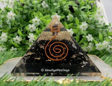 Large Orgone Pyramid   Shungite Pyramid Crystal   Coil Orgonite Pyramid   Organ Pyramids Positive Energy Healing