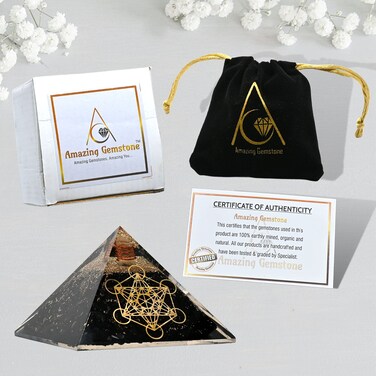 Large Orgone Pyramid   Shungite Pyramid Crystal   Metatron Cube Orgonite Pyramid   Organ Pyramids Positive Energy Healing