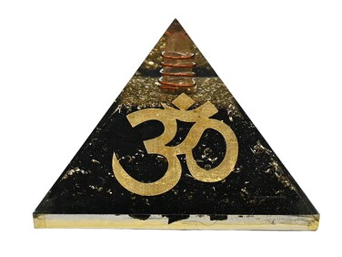 Large Orgone Pyramid   Shungite Pyramid Crystal   OM Orgonite Pyramid   Organ Pyramids Positive Energy Healing