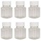 lasenersm 6 Pieces 50ml Empty Clear Plastic Pill Bottles Solid Powder Container Plastic Square Solid Powder Container Reagent Storage Bottle with White Screw Cap, Transparent