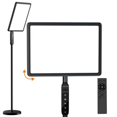 LASTAR Light Therapy Lamp, 12000LUX Therapy Light Full Spectrum Sun Lamp,Remote Control/4 Color Temperature/5 Brightness/4 Timer/3 Height Floor Sunlight Therapy Lamp