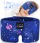 LC-dolida Sleep Mask with Bluetooth Headphones, Extra Large Silk Eye Mask for Sleeping Side Day Sleepers, Sleep Headphones Bluetooth 5.4 for Women Men with Thin Speaker, Blackout, Comfort, Microphone