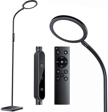 Light Therapy Lamp, 11,000 Lux Sunlight Lamp with Touch&amp;Remote Control, Floor Lamp with 4 Color Temperatures &amp;5 Brightness Levels,Full Spectrum Light with 4 Timers for Reading/Office/Home