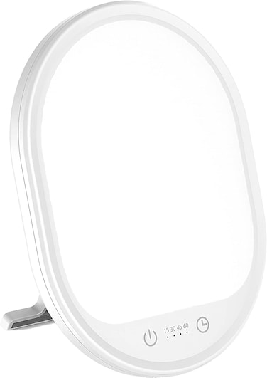 Light Therapy Lamp, UV-Free 10000 Lux Therapy Light Daylight Lamp Touch Control with 3 Adjustable Brightness Levels &amp; 4 Timer Function, Large Light Surface &amp; Rotatable Stand for Home/Office