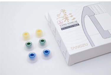 Linsoul TANGZU Tang Sancai in Ear Monitor Ear Plugs, 3 Pairs, Matte Texture Straight Tooth Grooves Eartips for IEMs, in-Ear Earphone, Audiophile Musician (L)