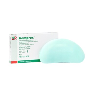 Lohmann &amp; Rauscher Komprex Foam Rubber Pad, Kidney Shaped Foam Padding for Compression Wrapping, Size 0, 9 cm x 5 cm Kidney, Sold Individually