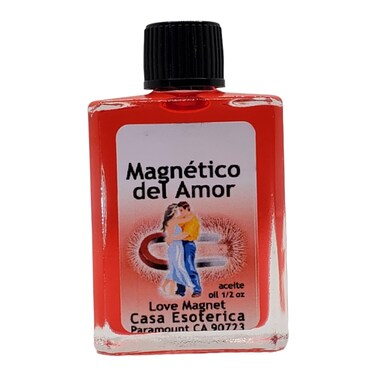 Love Magnet Oil (Magnetico del Amor Aceite) Spiritual Anointing Oil by CASA ESOTERICA MAGICK SPACE - Attraction Spell - Draw Love &amp; Romance into Your Life-0.5 FL OZ (1 Pack)