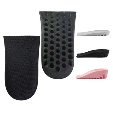 LTOHOE Height Increase Insoles, Heel Shoe Lifts for Achilles Tendonitis and Leg Length Discrepancy, Shoe Inserts to Make You Taller, Heel Cushion Inserts for Men &amp; Women Black 0.6" Height