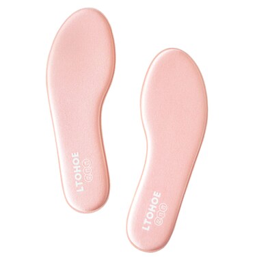 LTOHOE Memory Foam Insoles for Women, Replacement Shoe Inserts for Running Shoes, Hiking Shoes, Sneaker, Cushion Shoe Insoles Shock Absorbing for Foot Pain Relief, Comfort Inner Soles 8mm Pink US 7