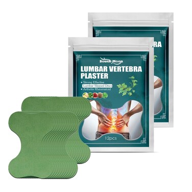 Lumbar Vertebra Patches, Herbal Wormwood, Back and Spine Support, Muscle and Joint Comfort, Non-Invasive Management, 24Pcs