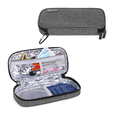 LUXJA Insulin Travel Case, Insulin Bag for Insulin Pens and Other Diabetic Supplies (Bag Only), Gray