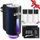 LWW Smart Car Air Freshener, 3 Intensity Levels, Rechargeable Aroma Diffuser, 3 x 10ml Perfume Bottles, Adjustable, Black Strong Scent (Tranquili+Fresh+Ocean Flavour)