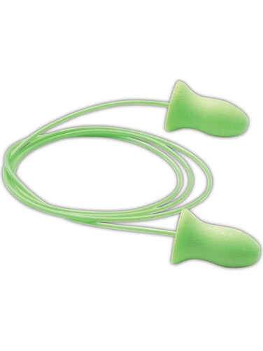 M6970 Corded Meteors Earplugs, Green, NRR33 (100 per Dispenser)