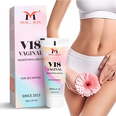 MACARIA V18 Vaginal Tightening Cream - Tight It Up Tightener - Effective Vagina Gel for Natural Tightening and Moisturizing - Rejuvenation for Women &amp; Girls
