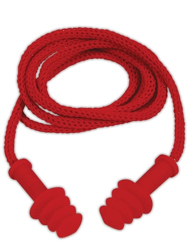 MAGID IHP400RC E2 Reusable Earplugs with Nylon Removable Cord, Standard, Red (100 per Dispenser), Medium