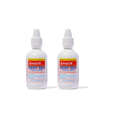 MAJOR Deep Sea Premium Saline - Nasal Moisturizing Spray for Dryness and Irritation Relief - Sodium Chloride 0.65% - 1.5 Fl. Oz (2 Pack)