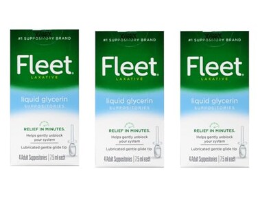 Marble Medical Fleet Liquid Glycerin Suppositories 4 Each (Pack of 3)