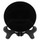 Marsrut Scrying Mirror - Black Obsidian Circle Disc with Stand - Natural Obsidian - Alchemy Yoga Energy - Feng Shui Fortune Telling Tools - Divination Meditation - Crystal Healing (50 mm)