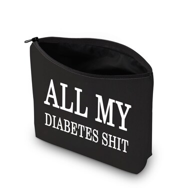 MBMSO All My Diabetes Shit Bag Funny Diabetic Gifts Diabetes Carrying Bag Diabetic Travel Bag Gift for Diabetic Emergency Patient Diabetic Travel Bag Pouch (All My Diabetes Shit Bag black)