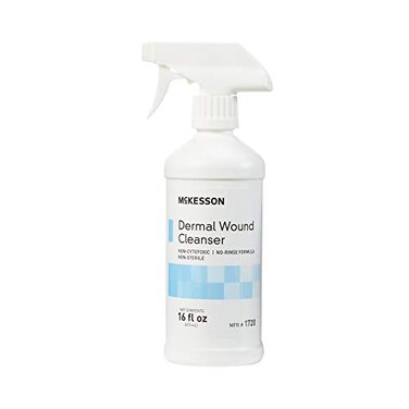 McKesson Dermal Wound Care Cleanser Spray, 16 oz [1 Count] First Aid Wash Solution for Minor Injuries, Cuts, Burns, Scrapes, Sores