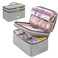 Medicine Storage Bag Pill Bottle Organizer with Portable Small Pouch Travel Medication Bottle Organizer for Emergency Home First Aid Box Kit (Gray)