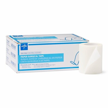 Medline Caring Paper Adhesive Tape, 2 x 10 yd, White (Box of 6)