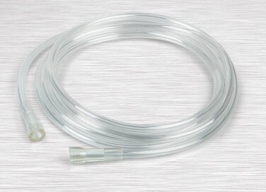 Medline Clear Crush-Resistant Oxygen Tubing, 25', Standard Connector, Single Patient Use, Pack of 25