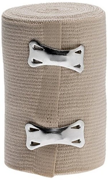 Medline Non-Sterile Sure-Wrap Elastic Bandages with Clips, 3" x 5 yd., Ideal for Wound Care, Pack of 50