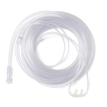 Medline Soft-Touch Adult Nasal Oxygen Cannula with Standard Connectors, 25' Tubing Length for Comfortable and Efficient Oxygen Delivery, Pack of 25