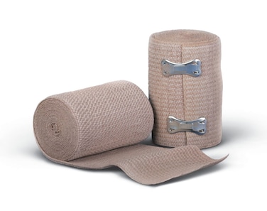 Medline Soft-Wrap Elastic Bandages, Nonsterile, 2" x 5 yd., Beige, Clips - A Reliable Choice for Medical Professionals, 50 Count