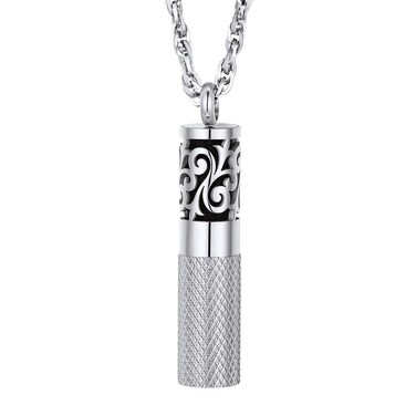 Men Perfume Locket Round Bottle Pendant Necklace Diffuser Essential Oil Women Jewelry Stainless Steel Aromatherapy Pads Necklace