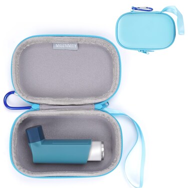 MGZNMTY Asthma Inhaler Holder Case, Storage and Travel Handy Inhaler Case for Adults and Kids (ONLY CASE) (Blue)