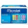 Microlet Colored Lancets 100 Each ( 3 pack)