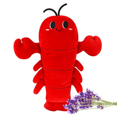 Microwavable Lobster Plush Heating Pad for Cramps and Pain Relief, Lavender-Scented Cozy Warm Stuffed Animal, Perfect Relaxation and Stress Relief Gift for Women