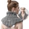 Microwave Heating Pad for Neck, Shoulders Back Pain Relief   Large Moist Weighted Cordless Heat Pad   Heated Neck Wrap for Targeting Stress, Tension Relief and Relaxation Grey