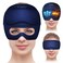 Migraine Relief Cap with Gel Eye Mask, Headache Relief Cap Ice Head Wrap Hot and Cold Therapy Hat, Migraine Cap Gel Cap for Headache Puffy Eyes Sinus and Tension Stress Relief (Blue)