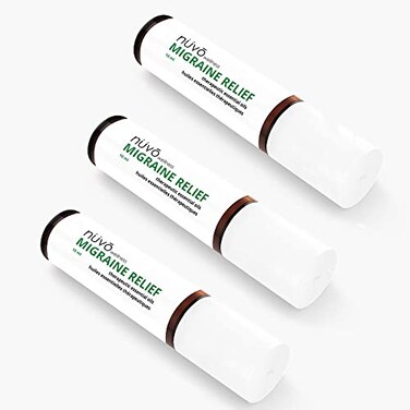 Migraine Relief Roll-On, Made with Peppermint, Lavender, Eucalyptus, &amp; Other Aromatherapy Essential Oils, for Headaches, and Sore Muscles
