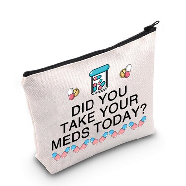MNIGIU Funny Medicine Bag Did You Take Your Meds Today Meds Bag Drug Storage Bag for Medicine Pill Tablet Weekly Bottle
