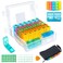 Monthly Pill Organizer 2 Times a Day, Portable AM PM Pill Box with Weekly Travel Bag, Large Capacity Medicine Organizer with Labels, 30 Day Pill Case &amp; Pill Cutter for Medication Management (White)