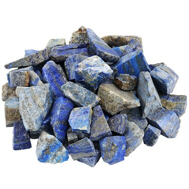 mookaitedecor 1 lb Bulk Natural Lapis Lazuli Raw Crystals Rough Stones for Tumbling,Cabbing,Polishing,Wire Wrapping,Wicca &amp; Reiki Crystal Healing