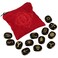 mookaitedecor 13 PCS Picture Jasper Witches Runes Engraved Gypsy Symbol, Healing Crystal Stone with Solar Plexus Chakra Bag for Reiki Meditation Divination