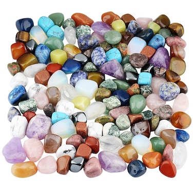 mookaitedecor 1lb Tumbled Stones Polished Crystals Healing, Reiki, Chakra &amp; Wicca,Assorted Stones