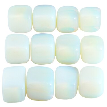 mookaitedecor 1lb Tumbled Stones Polished Crystals Healing, Reiki, Chakra &amp; Wicca,Opalite