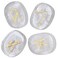 mookaitedecor 4 Piece Rock Quartz Stones Engraved Angel Symbols Polished Palm Stones for Reiki Crystal Healing