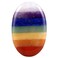 mookaitedecor 7 Chakra Thumb Worry Stone, Oval Shape Polished Pocket Palm Stone for Anxiety Crystal Healing Reiki Balancing