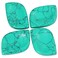 mookaitedecor Green Howlite Turquoise Thumb Worry Stone, Pocket Palm Stones Crystal Healing Reiki Stress Relief Pack of 4, Rhombus