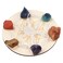 mookaitedecor Healing Crystal Grid with Wooden Metatron's Sacred Geometry, Chakra Raw Stones &amp; Rock Crystal Point Meditation Altar Kit for Beginners