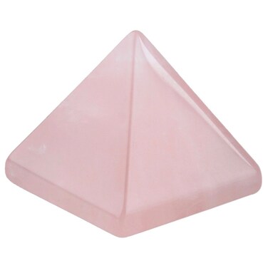 mookaitedecor Healing Crystal Pyramid Stone Energy Points Meditation Home Decor,Rose Quartz