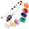 mookaitedecor Healing Crystals Set,7 Chakra Stones &amp; Dowsing Crystal Pendulum Meditation Kits for Reiki,Balancing