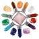 mookaitedecor Healing Crystals Set,7 Chakra Stones &amp; Rose Quartz Energy Generator Kits for Reiki,Balancing